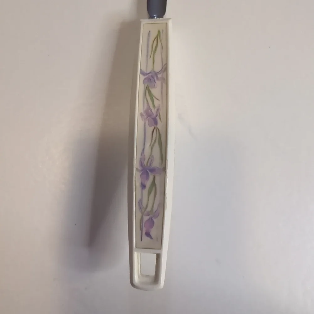 Vintage Ekco Corelle Shadow Iris Nylon Keyhole Slotted Spatula Plastic Handle
